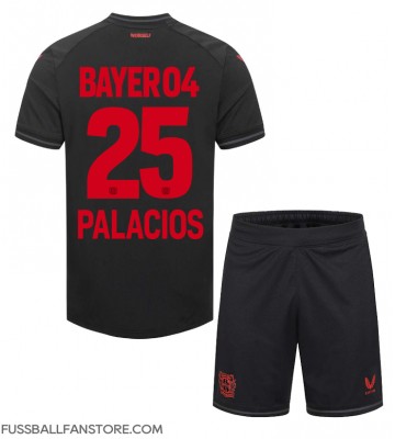 Bayer Leverkusen Exequiel Palacios #25 Replik Heimtrikot Kinder 2023-24 Kurzarm (+ Kurze Hosen)